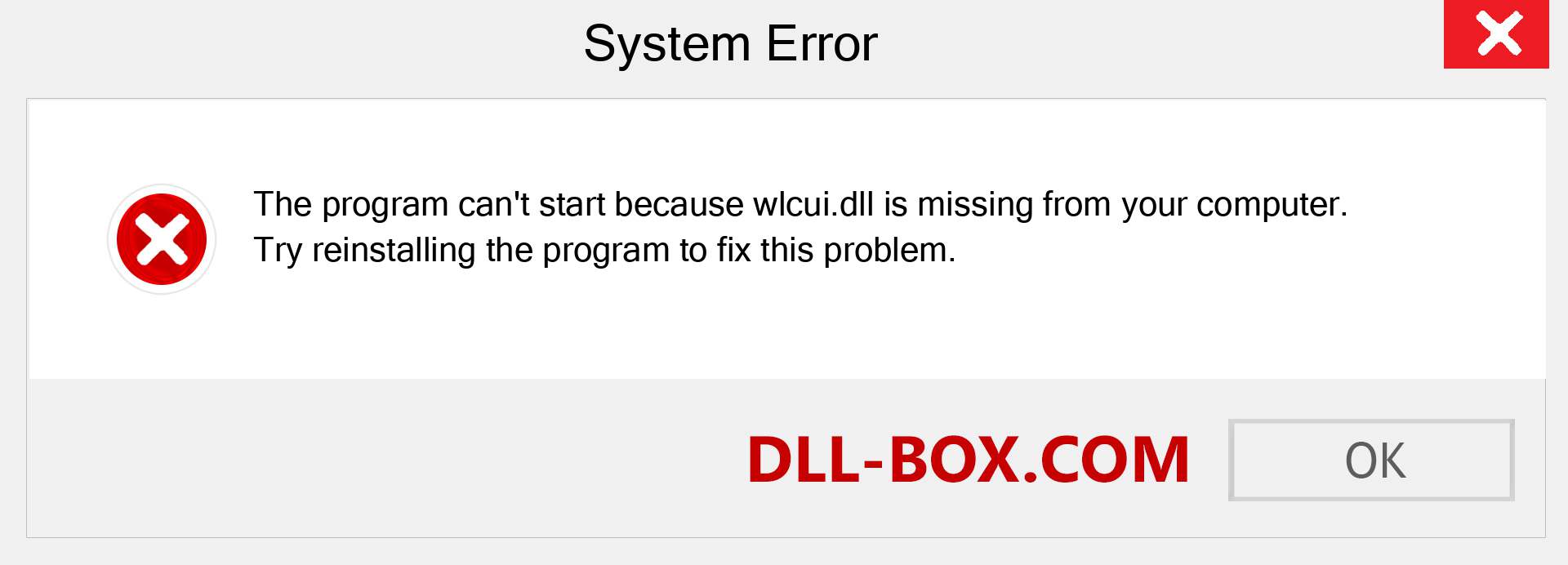  wlcui.dll file is missing?. Download for Windows 7, 8, 10 - Fix  wlcui dll Missing Error on Windows, photos, images